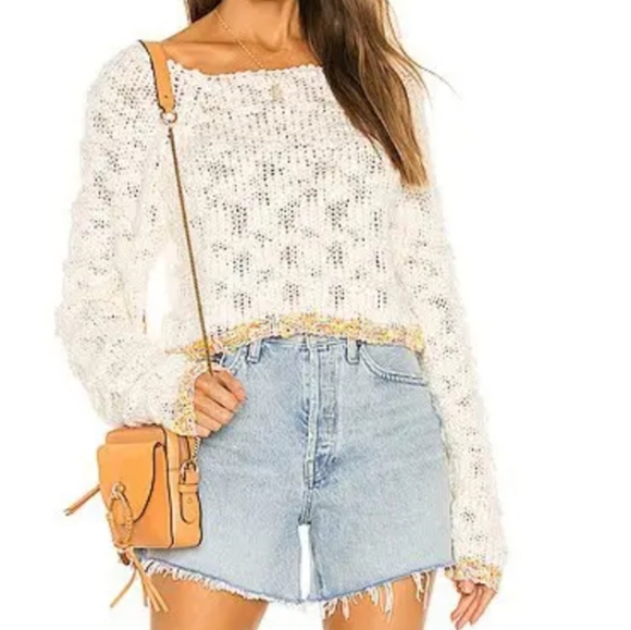 Free People West Palm Beach Sweater Slouchy Oversized Knit Ivory Sm Md & Lg NWT - Picture 3 of 14